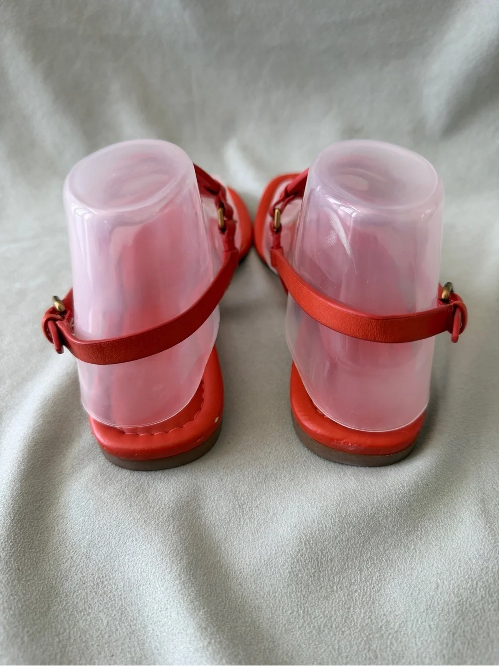 COACH Jeri Logo Thong Orange Sandals Size 7.5B
